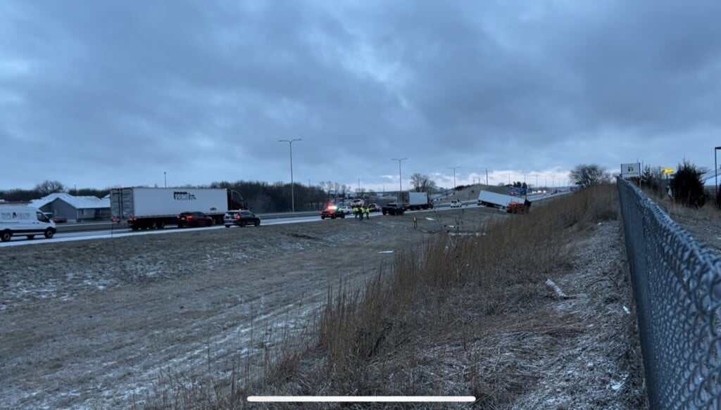 Crash near N. 14th Street on I-80