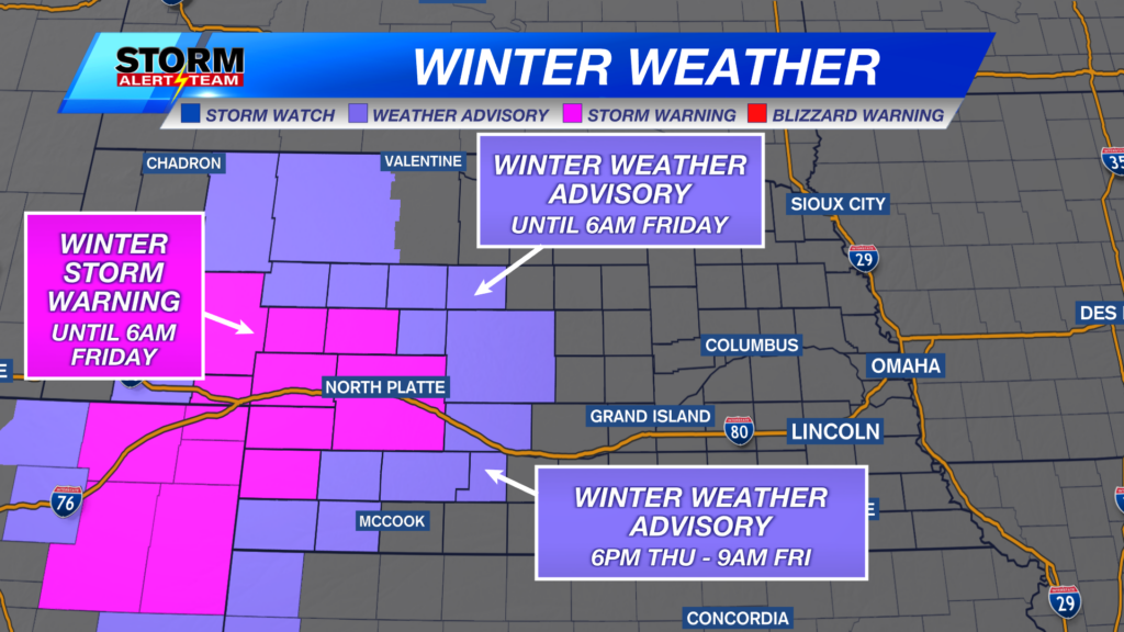 Rain first, changeover to mix/snow possible in southeast Nebraska