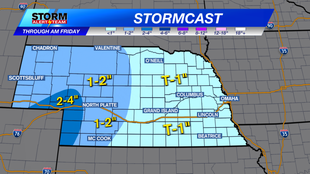 Rain and snow in the forecast