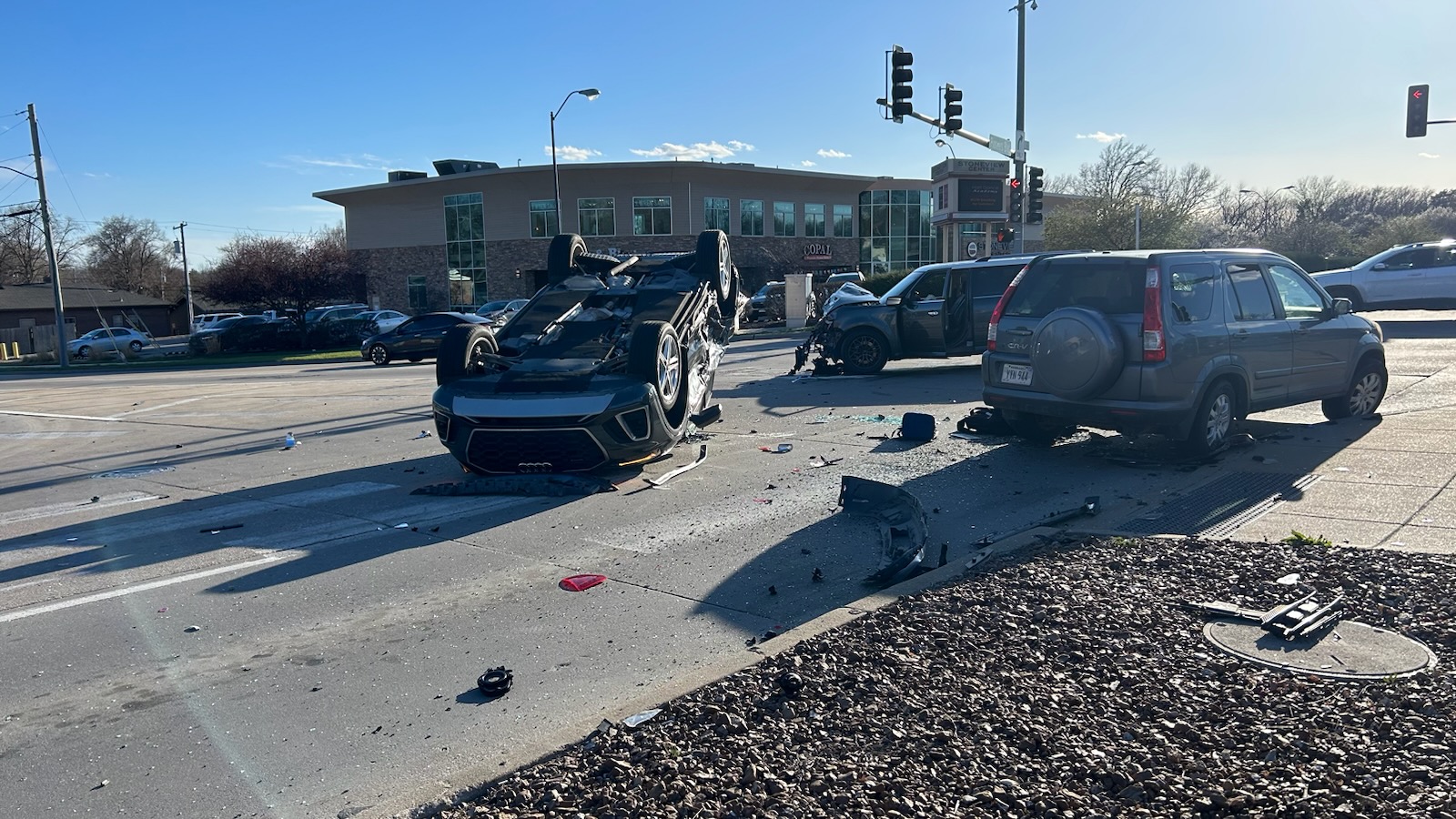 Driver accused of running red light in rollover crash in southeast Lincoln