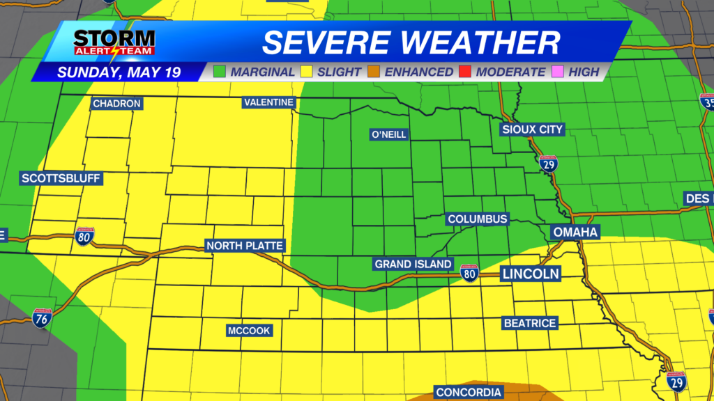 Severe Weather Risk - Sunday