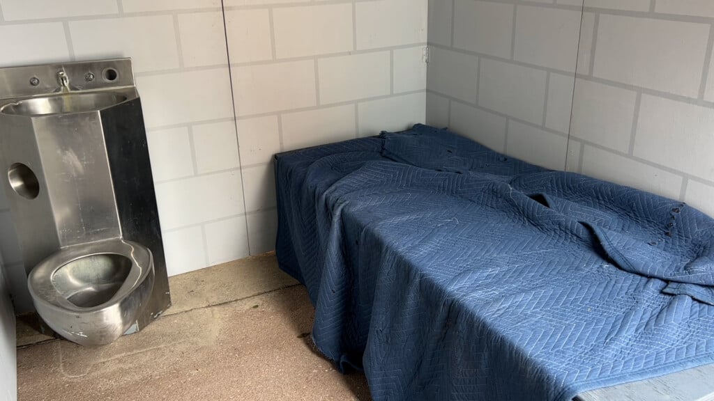 Replica of solitary confinement cell