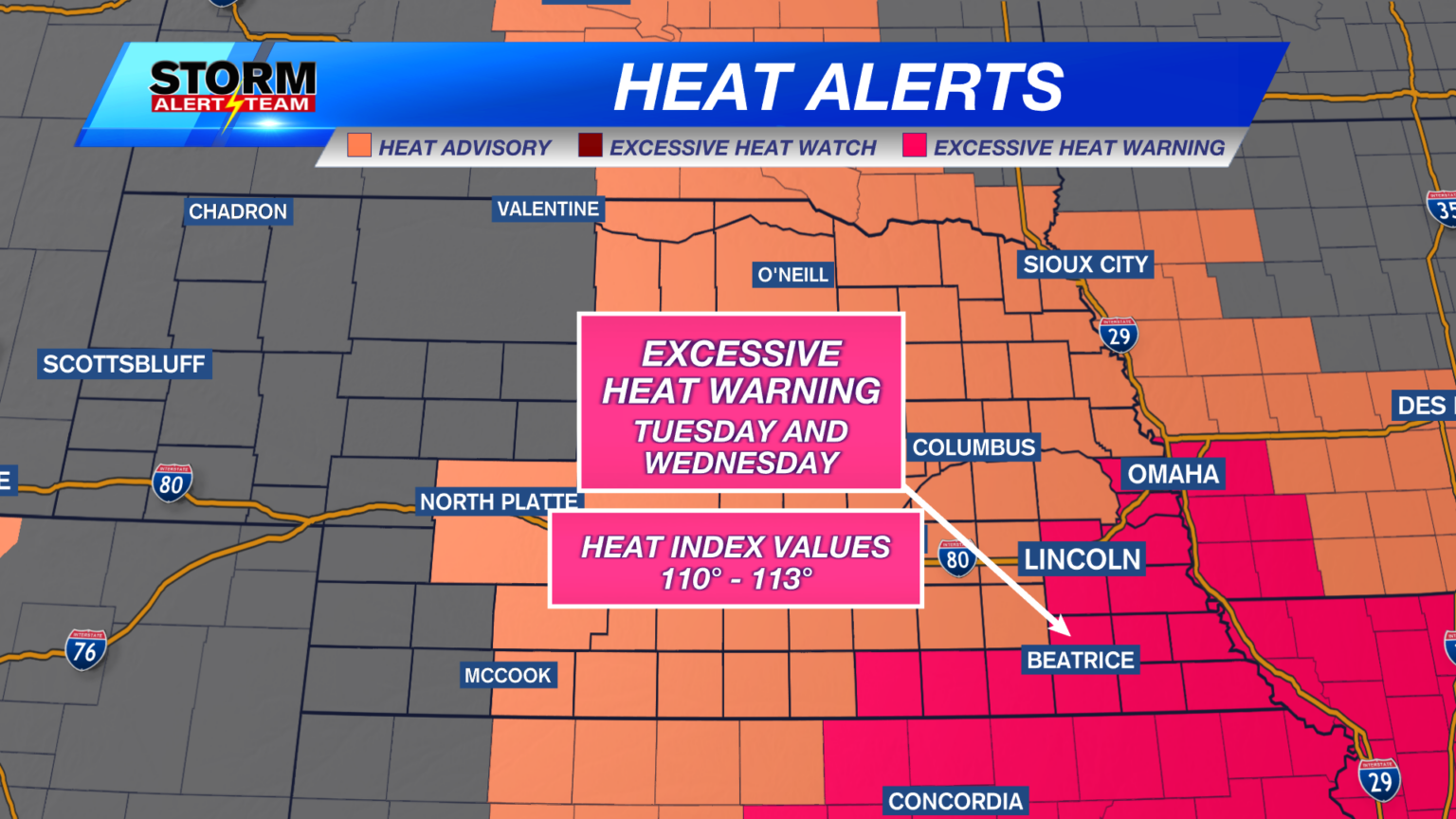 Severe storms and excessive heat
