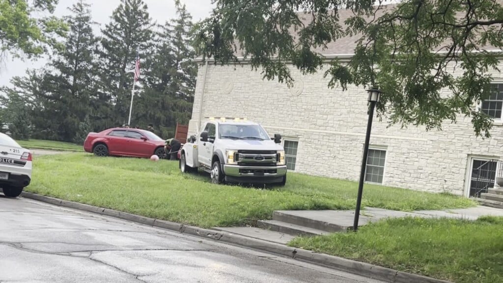 Car Crashes Into The Side Of Lincoln Building