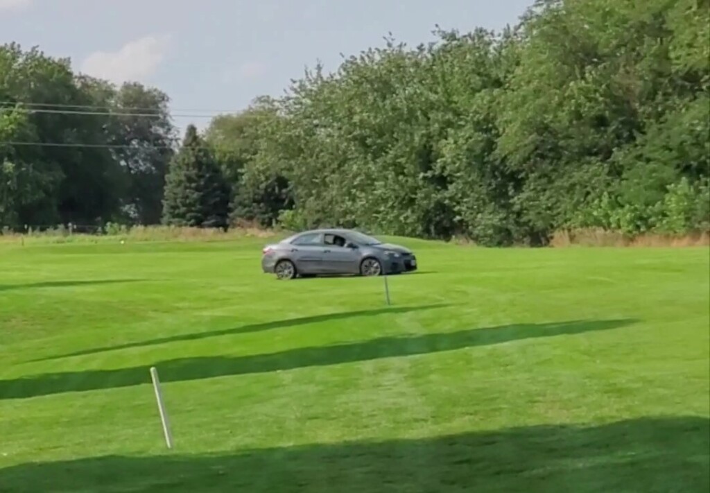 Car On Golf Course
