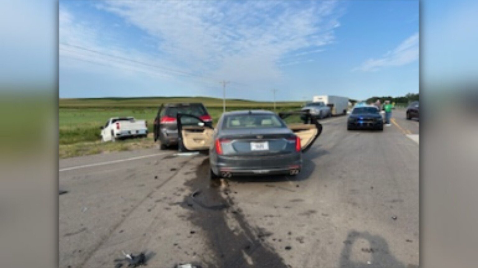 Driver trapped after two-vehicle crash on rural northeast Nebraska highway