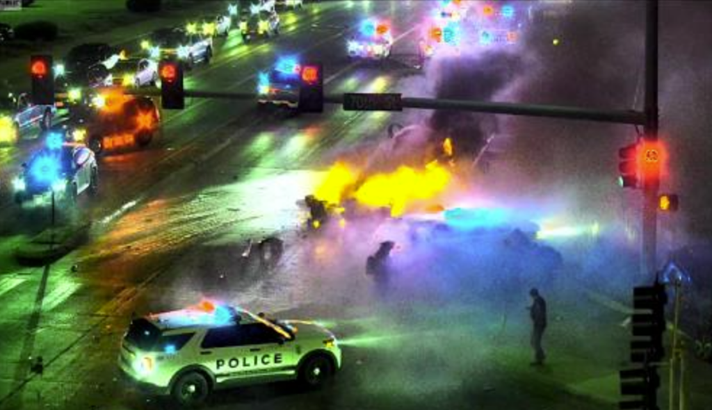 Fiery crash at 70th and O streets