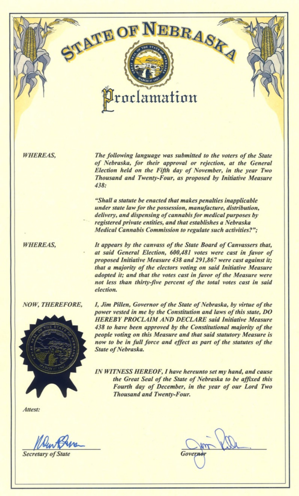 Governor Pillen 438 proclamation