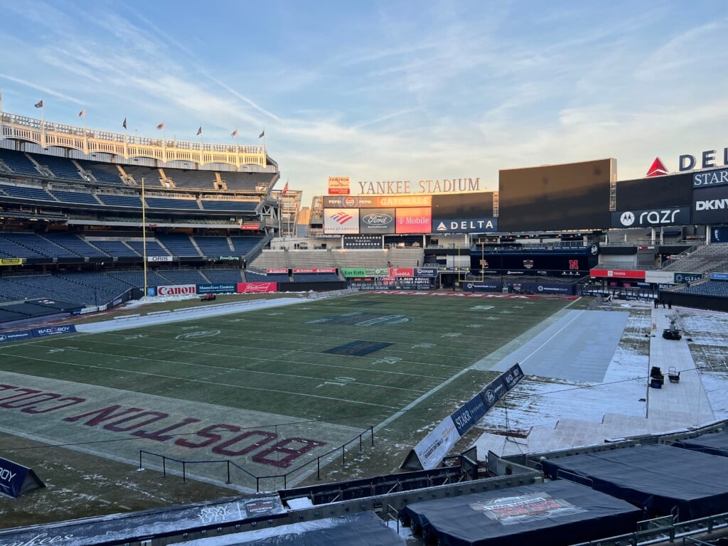 Yankee Stadium ahead of the Pinstripe Bowl