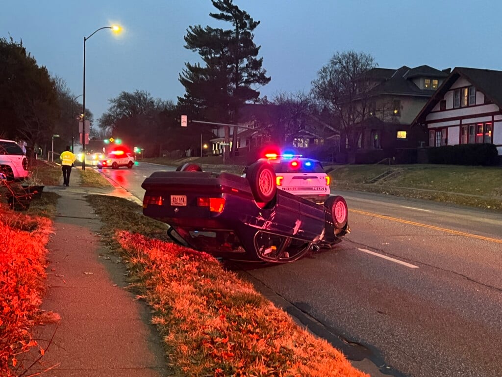 A rollover crash on South Street near 19th Street.