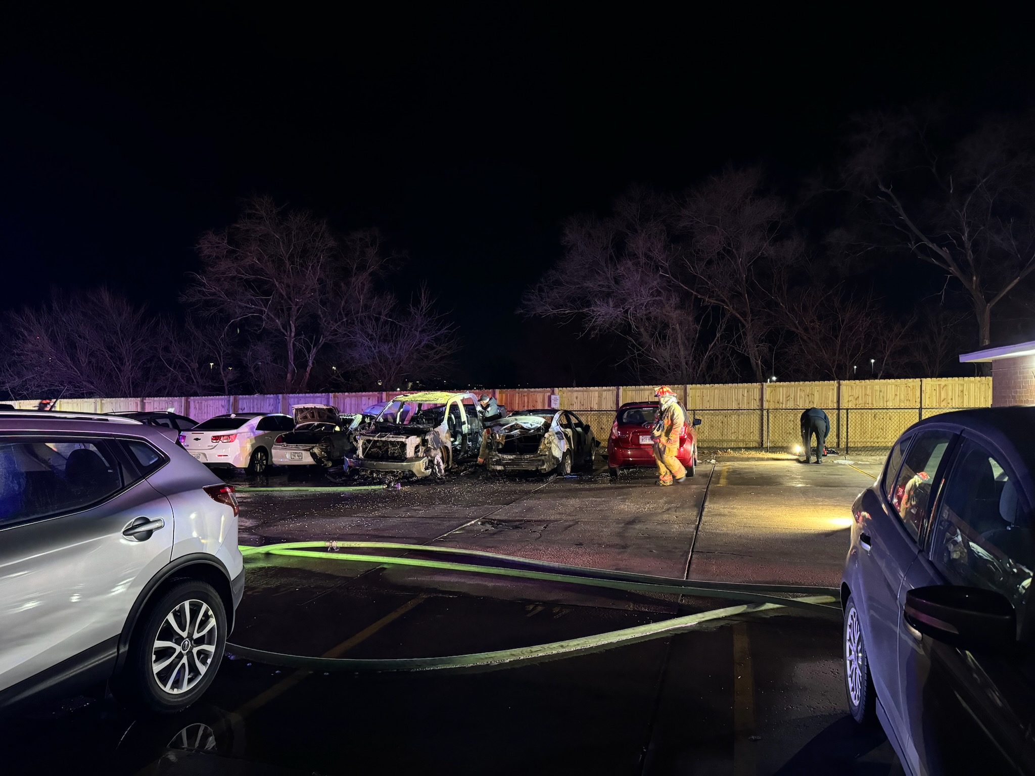 Fire burns three vehicles in northwest Lincoln
