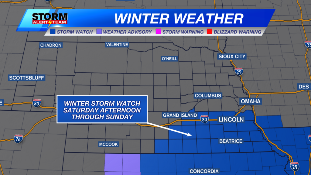 Winter Storm Watch through the weekend