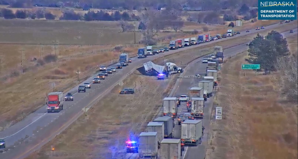 Interstate 80 near Shelton back open after semitruck crashes into median