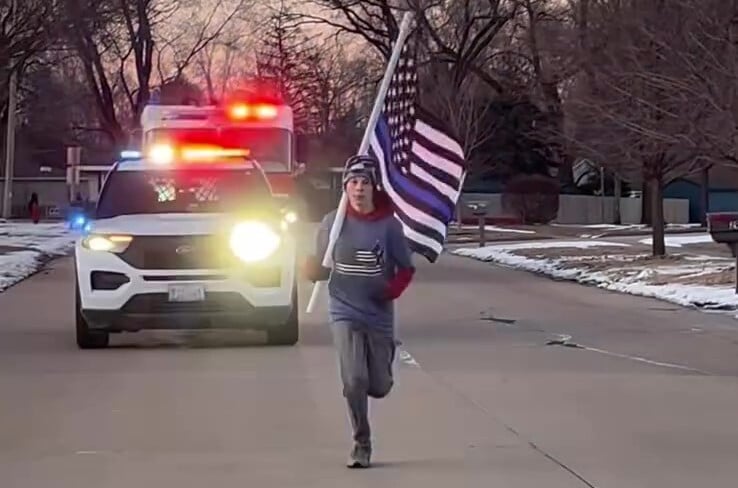 Zachary runs in memory of Trooper Kyle McAcy