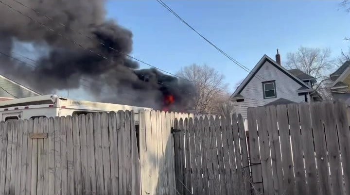 Fire near 12th and D streets