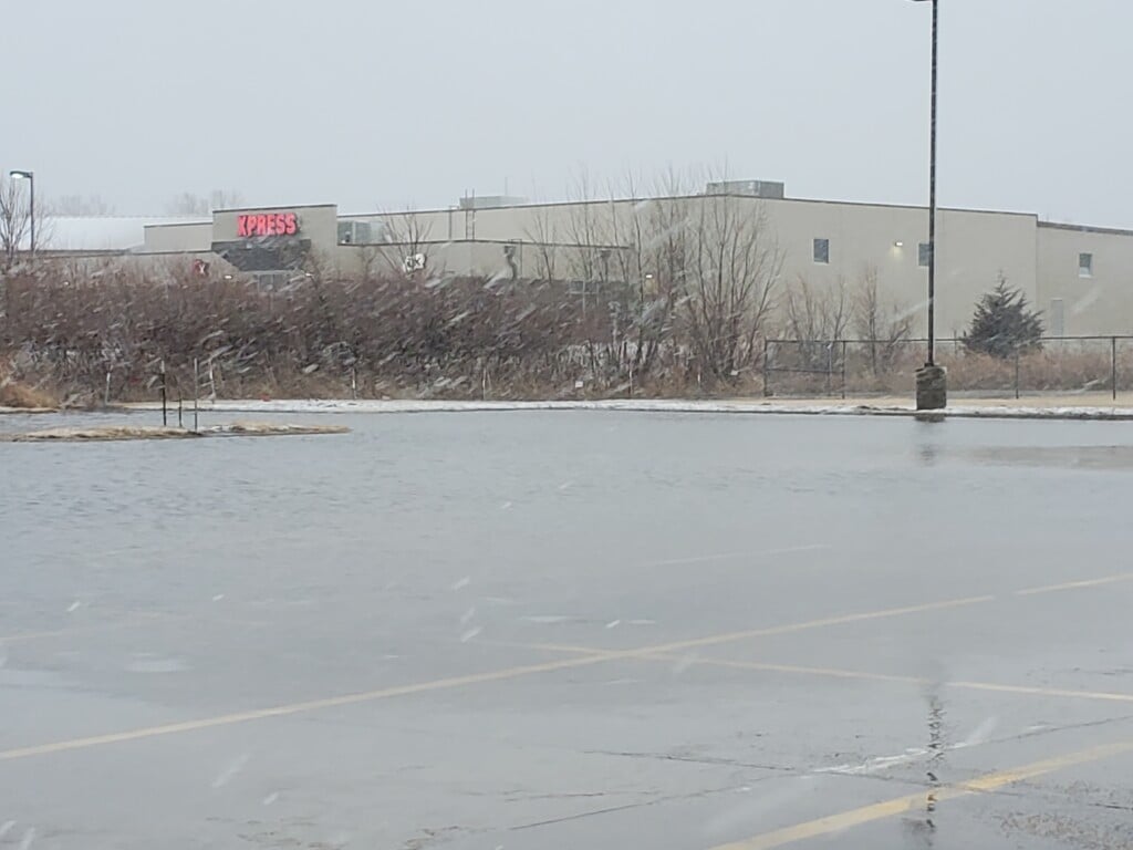 The parking lot at Lincoln Southwest High School