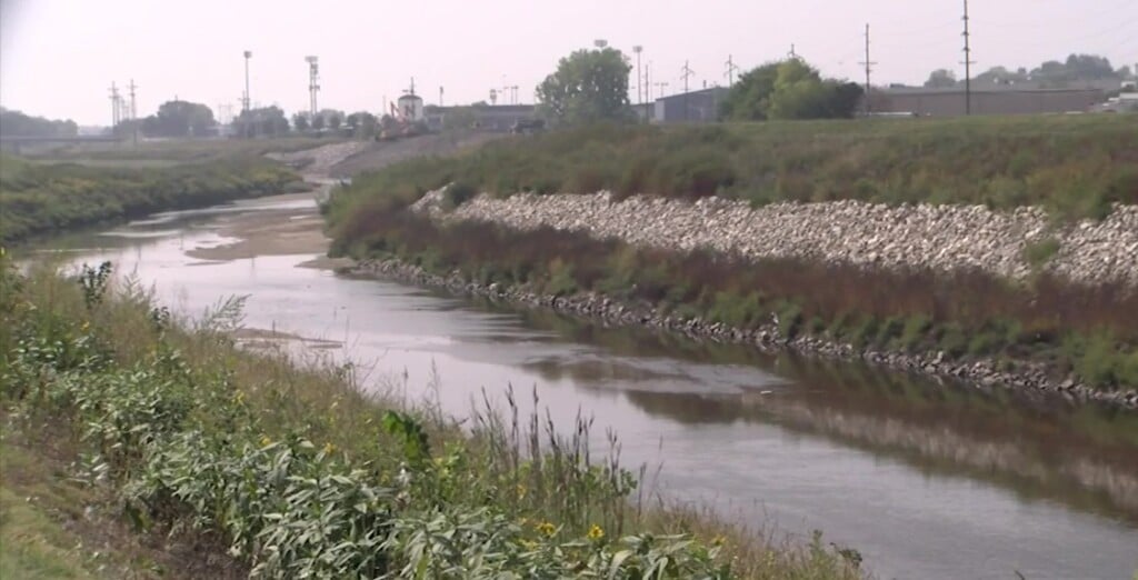 Salt Creek near the wastewater treatment plant