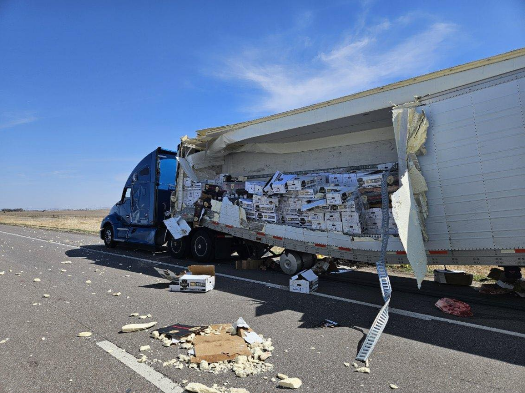 Semitrailer spills onto Interstate 80 after two-vehicle crash near York