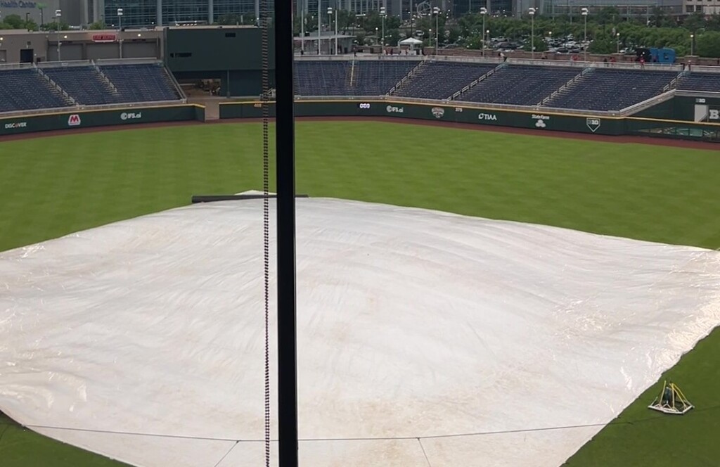 Tarp on Charles Schwab Field