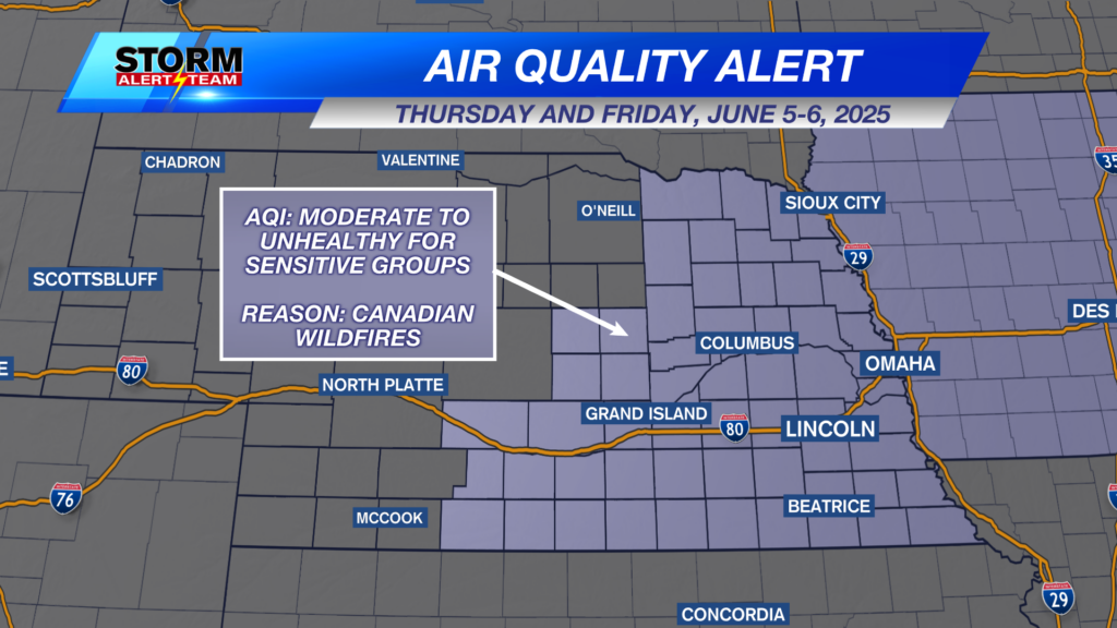 Air quality alert map