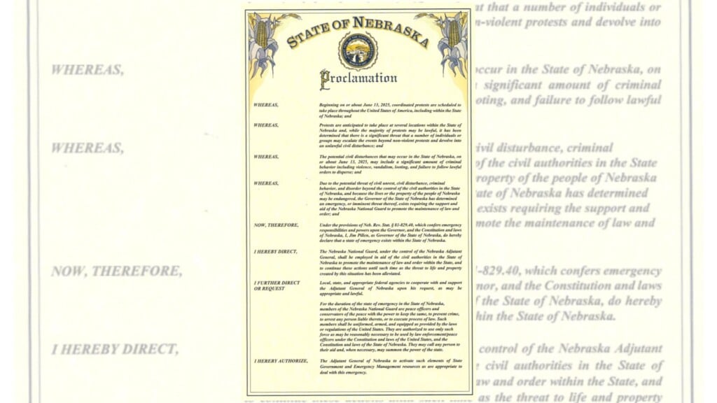 Gov Jim Pillen Activates Nebraska National Guard Ahead Of Several Weekend Protests