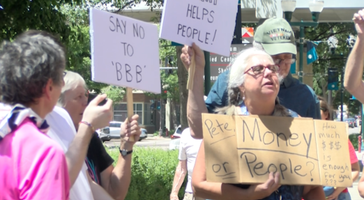 Protesters Rally Outside Of Sen Pete Ricketts Office In Lincoln