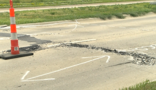 Lane Closure Due To Street Buckling Near 56th Street