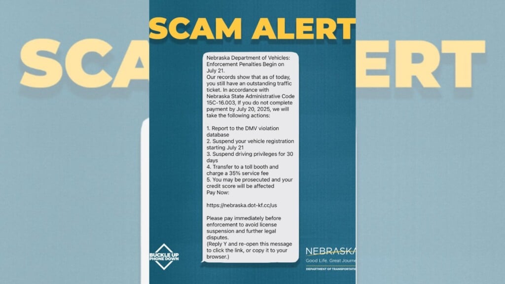 Nebraska Department Of Transportation Warns Public Of Scam