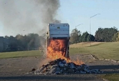 Trash Haulers And Fireworks In Trash