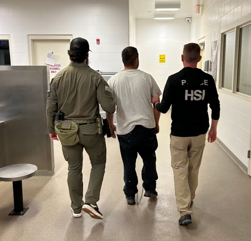 A man accused of being a member of the MS-13 gang is arrested by federal authorities.