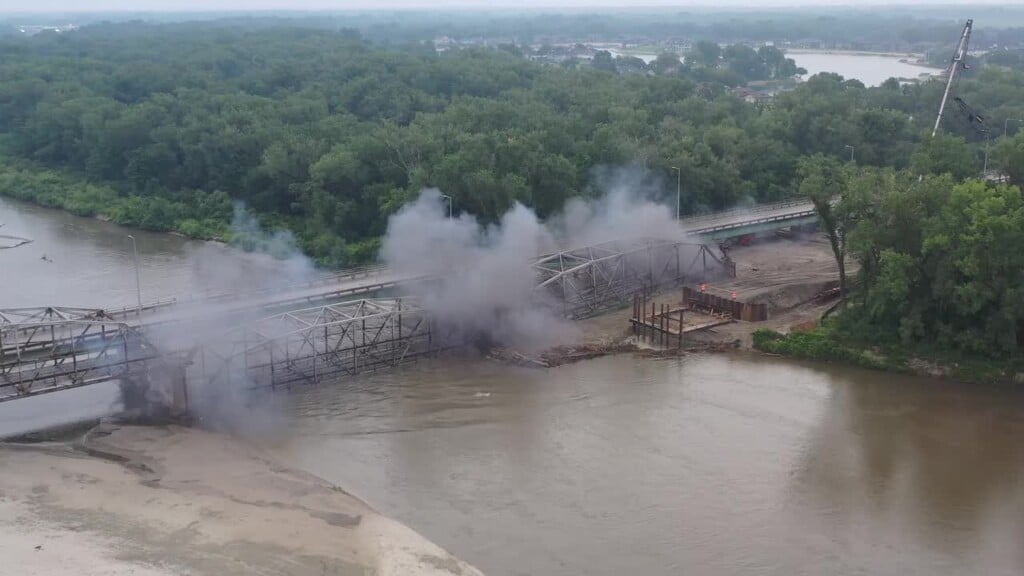 Watch: Nebraska Department Of Transportation Blows Up Columbus Bridge