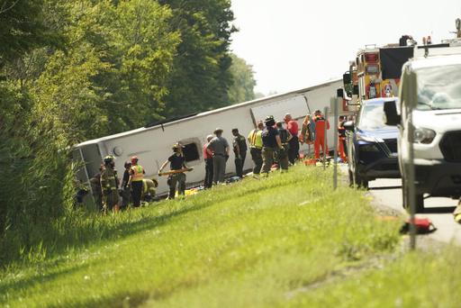 Rollover Crash Involving Tour Bus On The New York Thruway Leaves Multiple Dead, Others Injured
