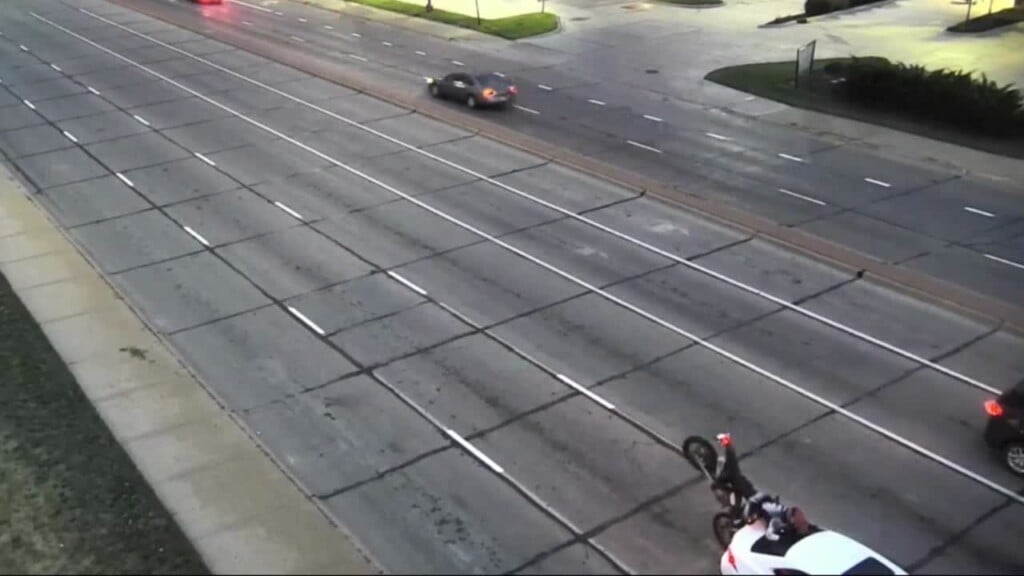 Watch: Biker Slams Into Back Of Car In Lincoln Hit And Run