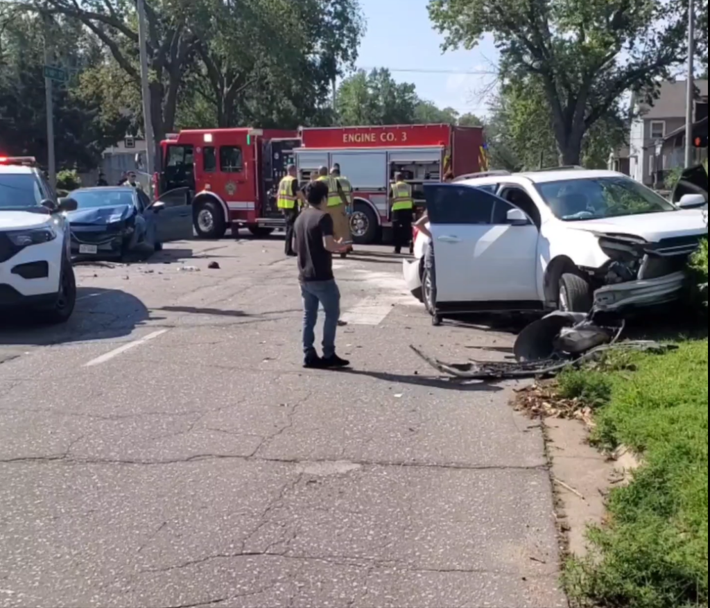 At Least One Hospitalized Following Three Vehicle Crash Near Downtown Lincoln