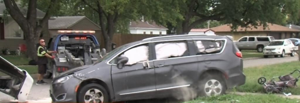 Van Rolls After Colliding With Delivery Truck In Northeast Lincoln