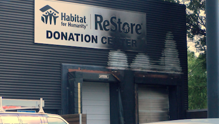 Damage from fire at Habitat for Humanity ReStore