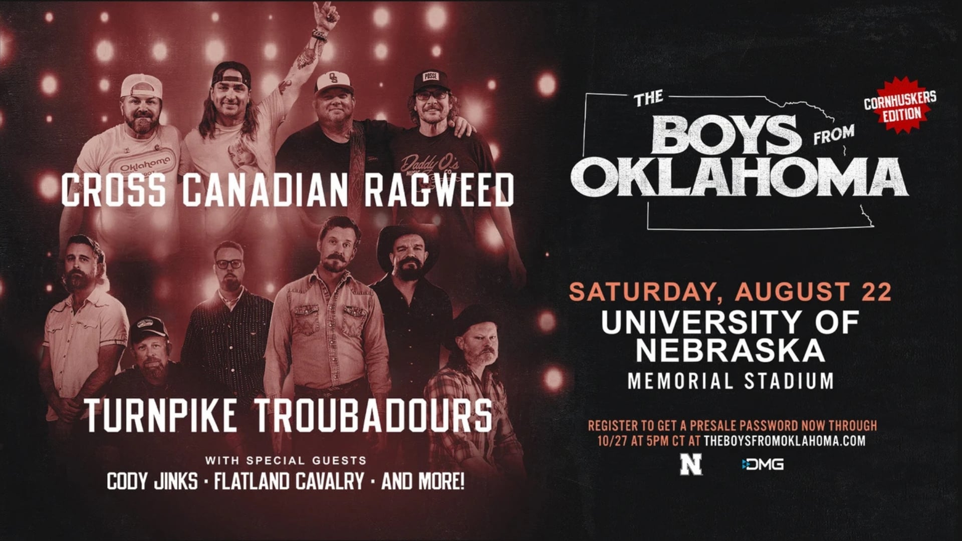 Memorial Stadium to host concert featuring Cross Canadian Ragweed