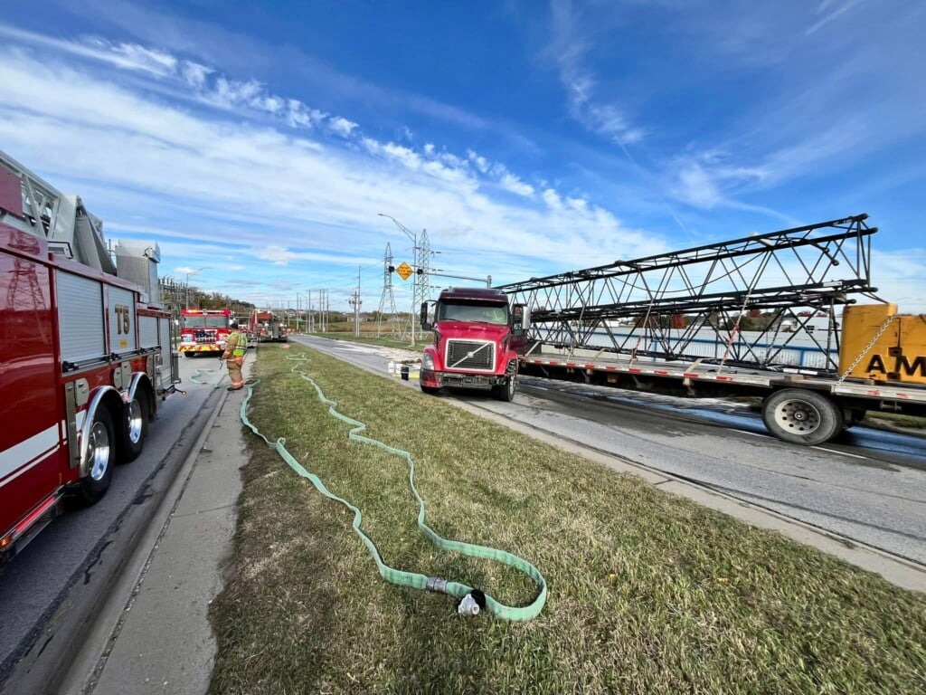 Semitrailer jackknifes in northeast Lincoln, spills roughly 250 gallons of diesel