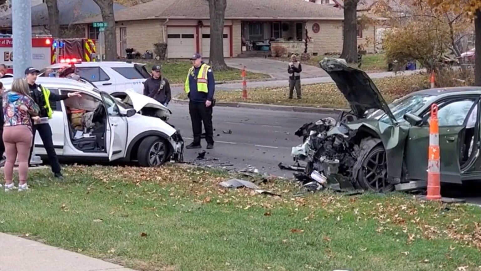 Three people hospitalized following two-vehicle crash in southeast Lincoln