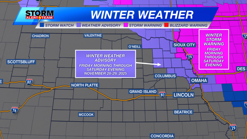 Winter storm potential for Friday into Saturday