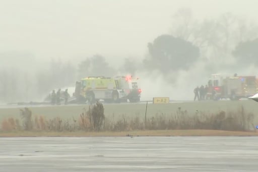 A Business Jet Crashed While Landing At An Airport In North Carolina, Erupting In A Large Fire