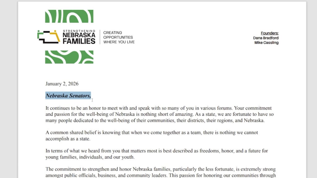 Letter To Legislature