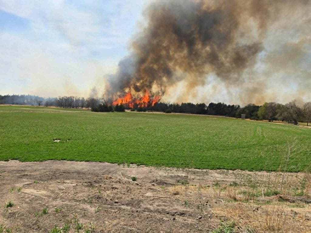 Pressey Fire near Oconto, Nebraska