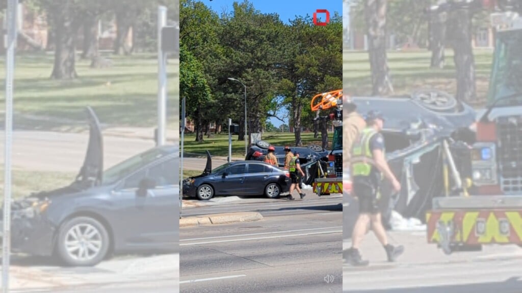 Car Ends Up On Its Side In East Lincoln