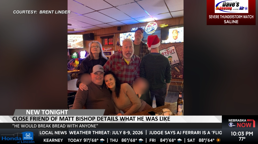 Screenshot of newscast
