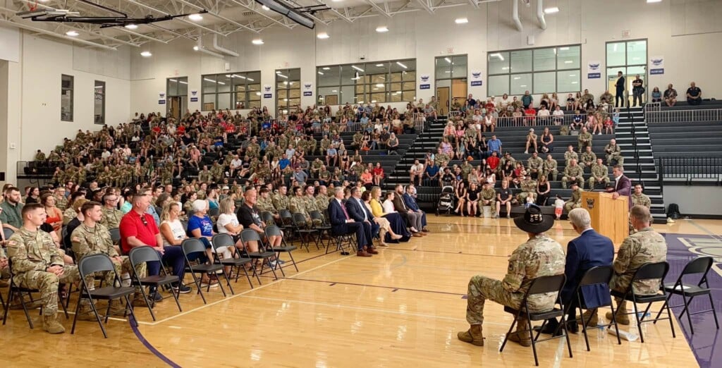 Welcome home ceremony for Nebraska National Guard