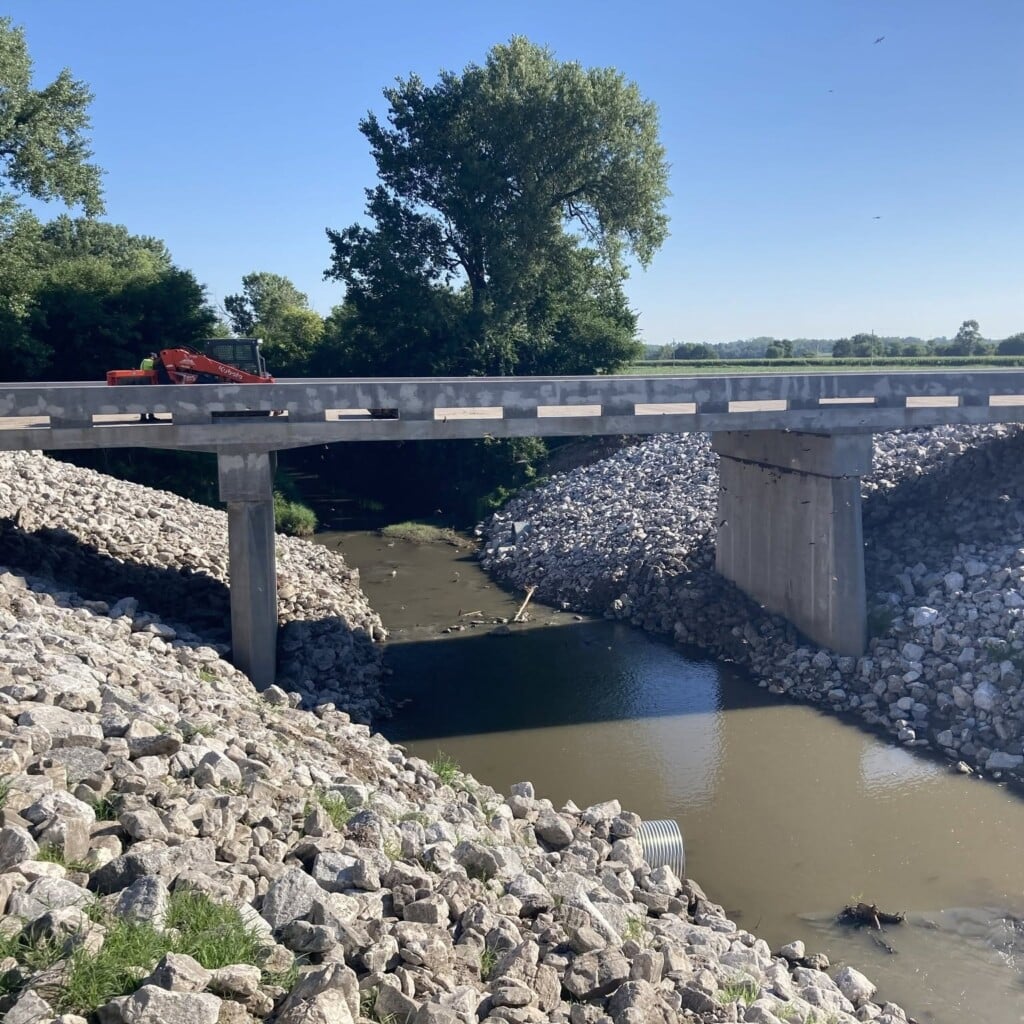 Picture of bridge rebuilt after construction