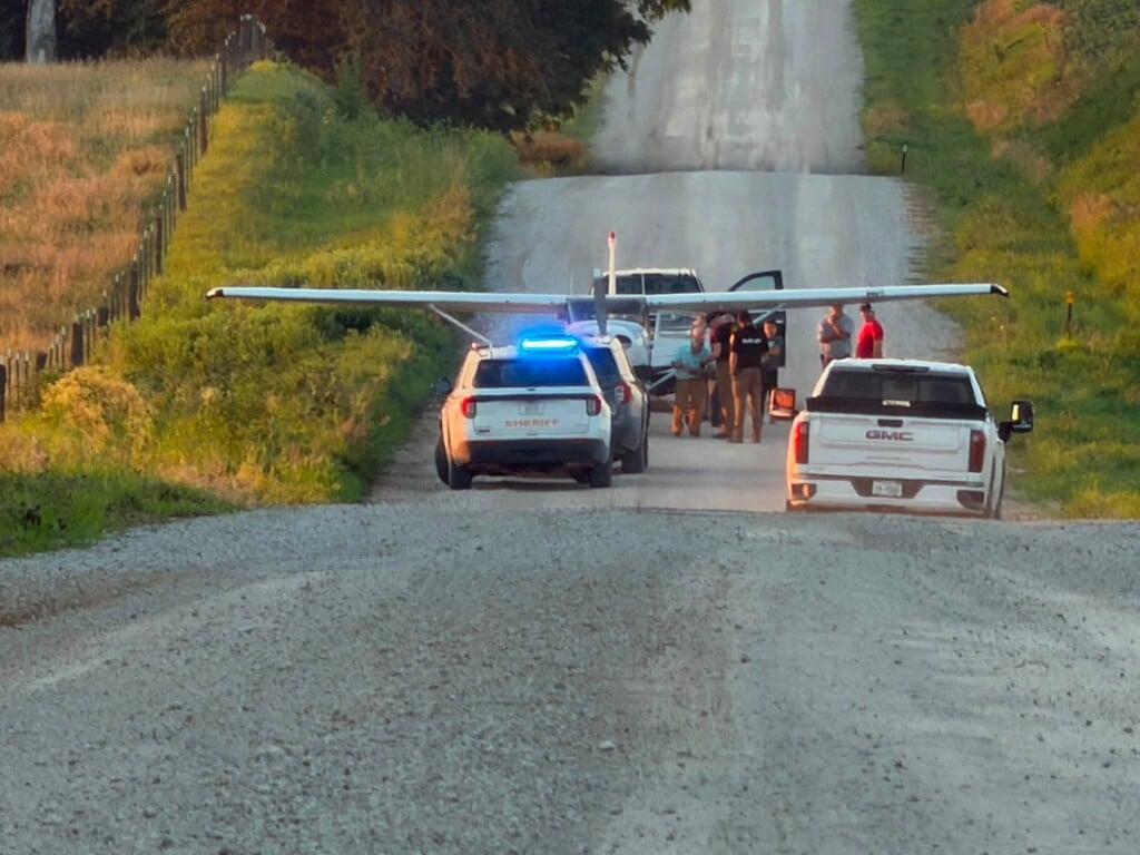 Plane Lands On Road