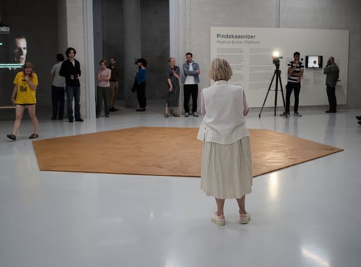 Museum Honors A Late Artist By Covering Its Floor In Enough Peanut Butter To Make 15,000 Sandwiches