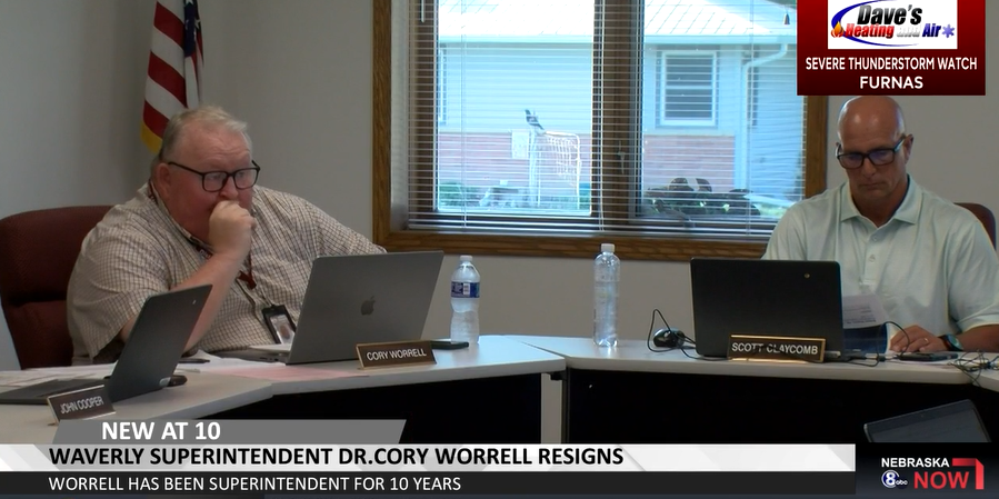 Screenshot of news story about Waverly superintendent